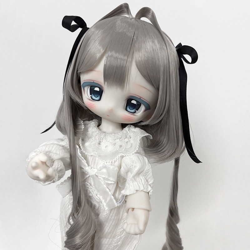 1/4 1/3 ふんわり小巻き ウィッグ ロング もみあげデザイン 完成スタイル・スタイリング済み ドール用ウィッグ 耐熱 シルク調ファイバー