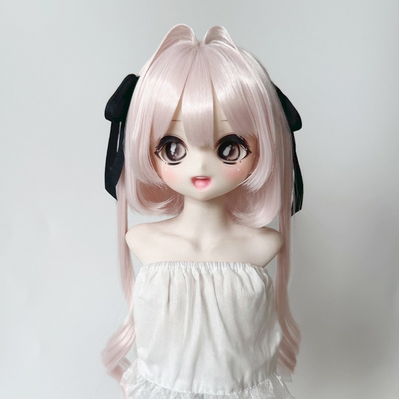 1/4 1/3 ふんわり小巻き ウィッグ ロング もみあげデザイン 完成スタイル・スタイリング済み ドール用ウィッグ 耐熱 シルク調ファイバー