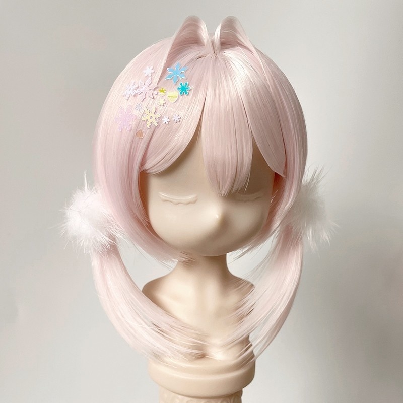 1/4 1/3 ツインテール 内巻き ウィッグ 完成スタイル・スタイリング済み ドール用ウィッグ 耐熱 シルク調ファイバー