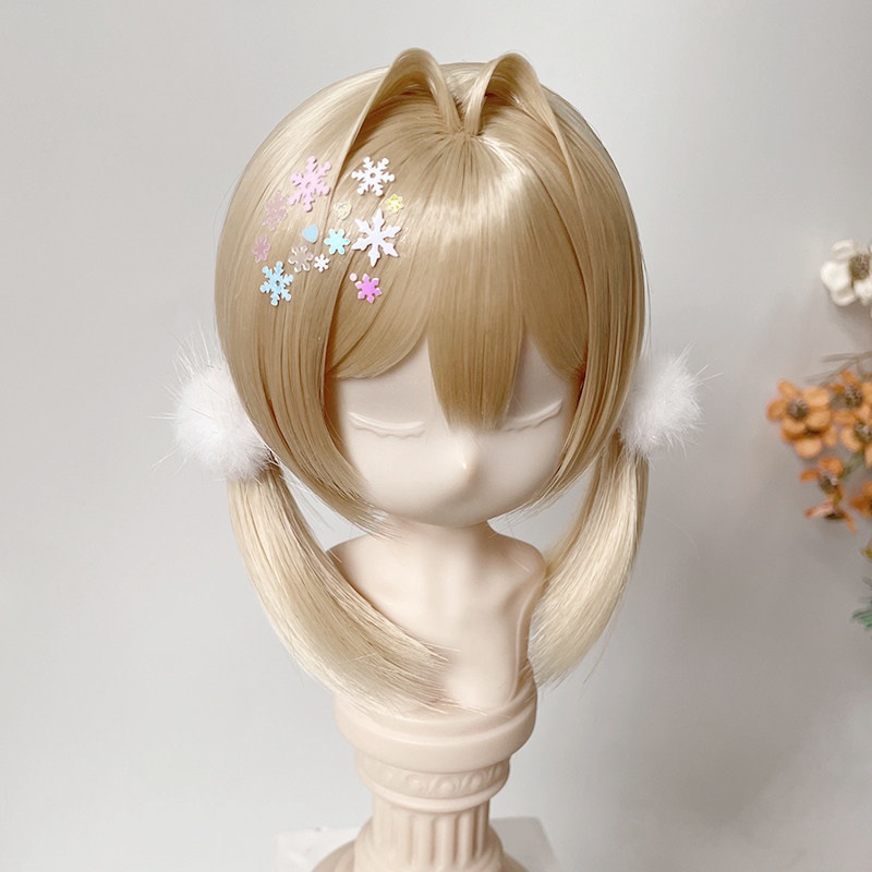 1/4 1/3 ツインテール 内巻き ウィッグ 完成スタイル・スタイリング済み ドール用ウィッグ 耐熱 シルク調ファイバー