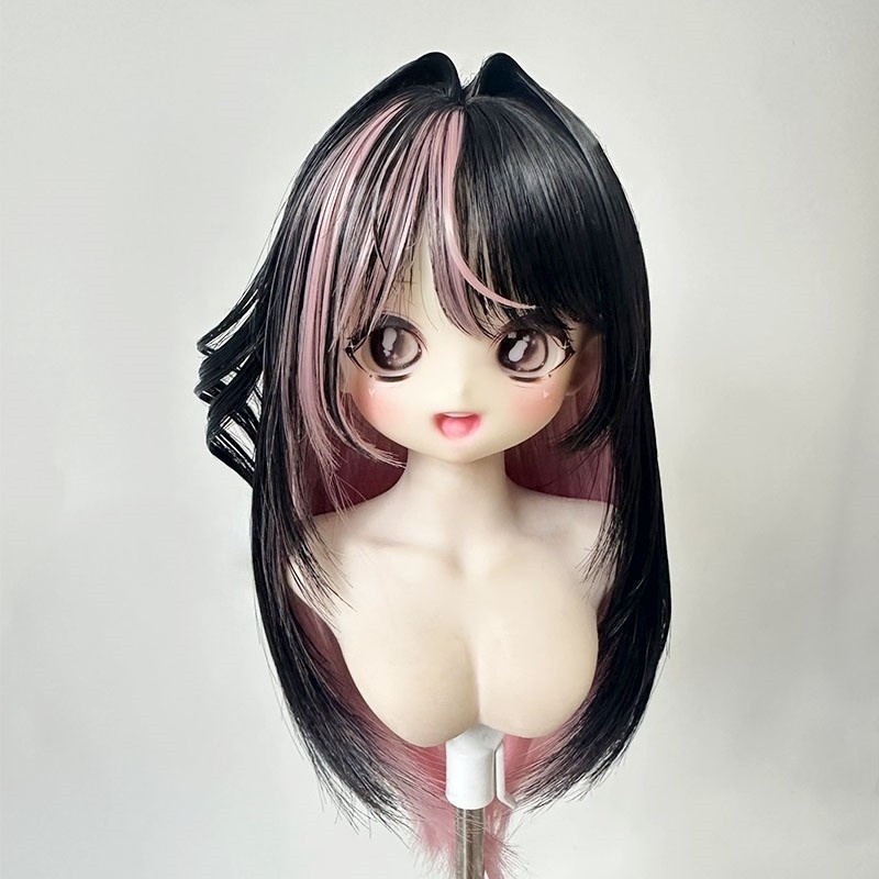 1/4　1/3　メッシュ　ウィッグ　完成スタイル・スタイリング済み　ドール用ウィッグ　耐熱　シルク調ファイバー