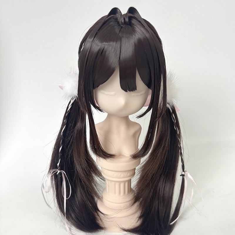 1/4 1/3 ツインテール ウィッグ 完成スタイル・スタイリング済み ドール用ウィッグ 耐熱 シルク調ファイバー