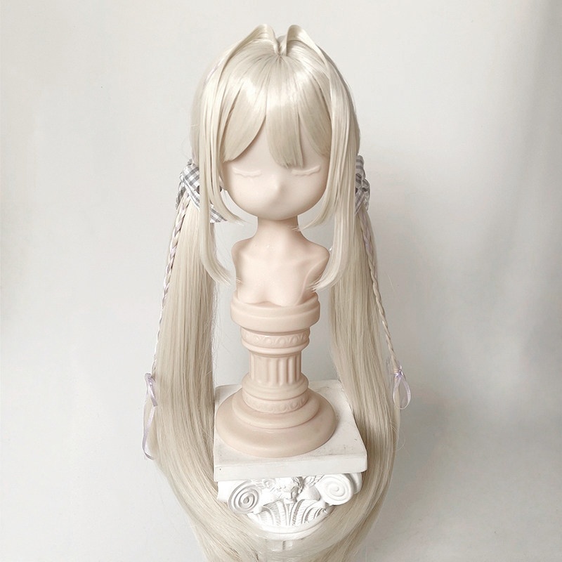 1/4 1/3 ツインテール ウィッグ 完成スタイル・スタイリング済み ドール用ウィッグ 耐熱 シルク調ファイバー