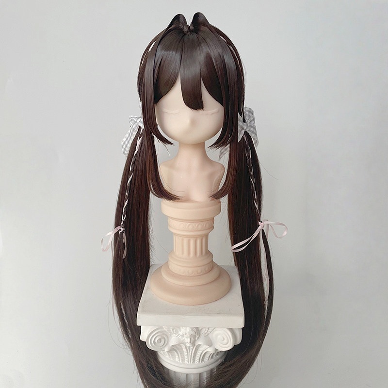 1/4 1/3 ツインテール ウィッグ 完成スタイル・スタイリング済み ドール用ウィッグ 耐熱 シルク調ファイバー