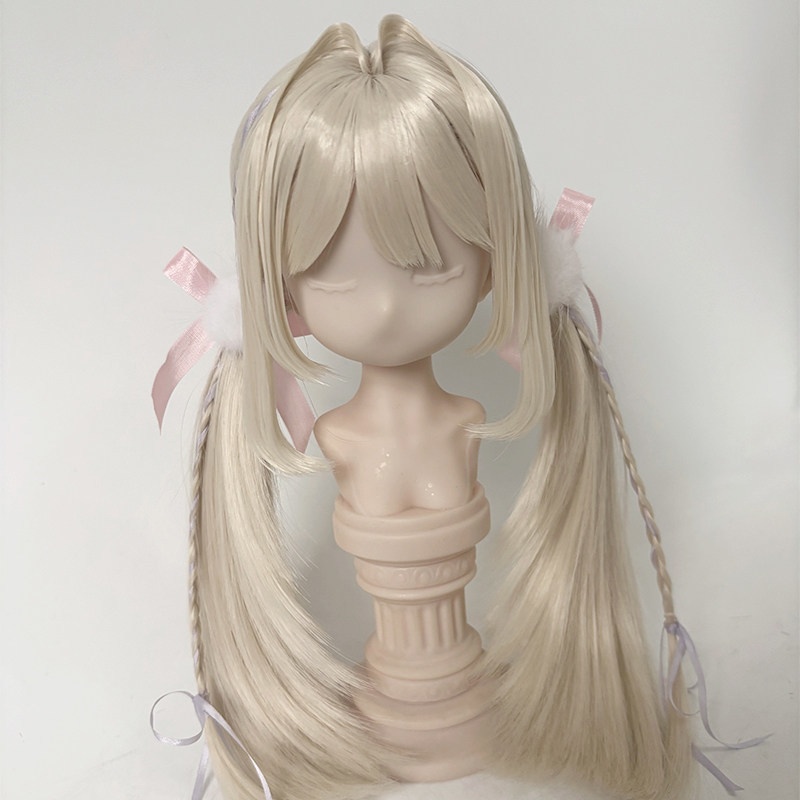 1/4 1/3 ツインテール ウィッグ 完成スタイル・スタイリング済み ドール用ウィッグ 耐熱 シルク調ファイバー
