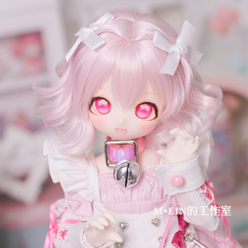 1/3　ゆるふわウェーブボブ　ドール用ウィッグ　耐熱　頭囲22-23cm