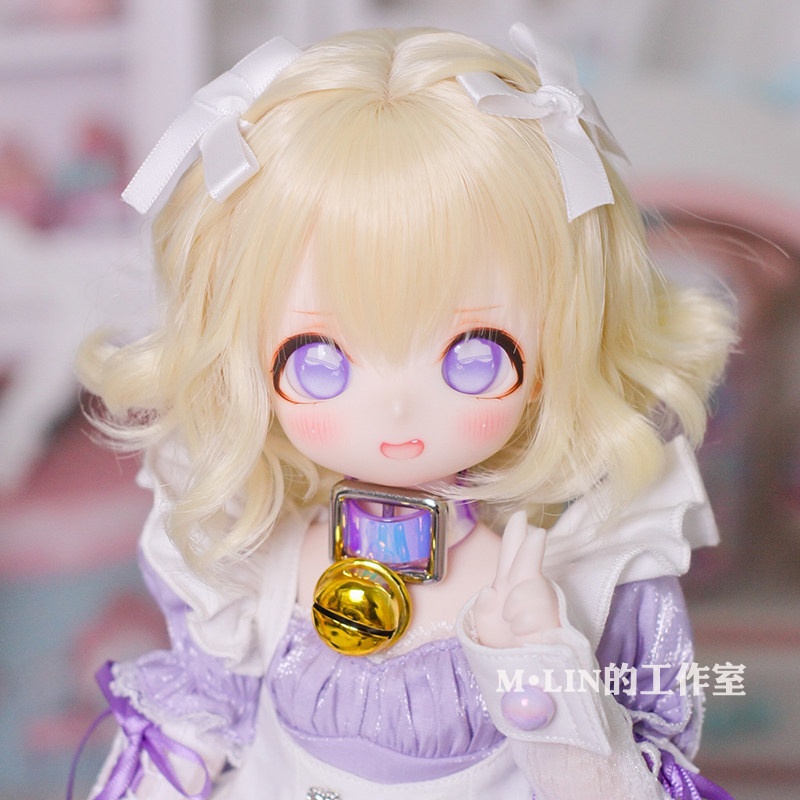 1/3 ゆるふわウェーブボブ ドール用ウィッグ 耐熱 頭囲22-23cm