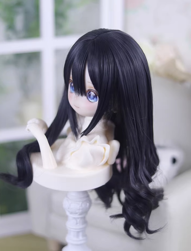 1/3 1/4 ロングカールウィッグ ドール用ウィッグ 耐熱 シルク調ファイバー