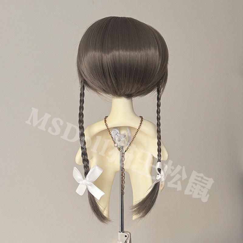 1/3 三つ編ショートボブ ドール用ウィッグ 耐熱 頭囲22-23cm