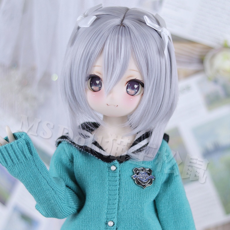 1/3 ナチュラルボブ ドール用ウィッグ 耐熱 頭囲22-23cm