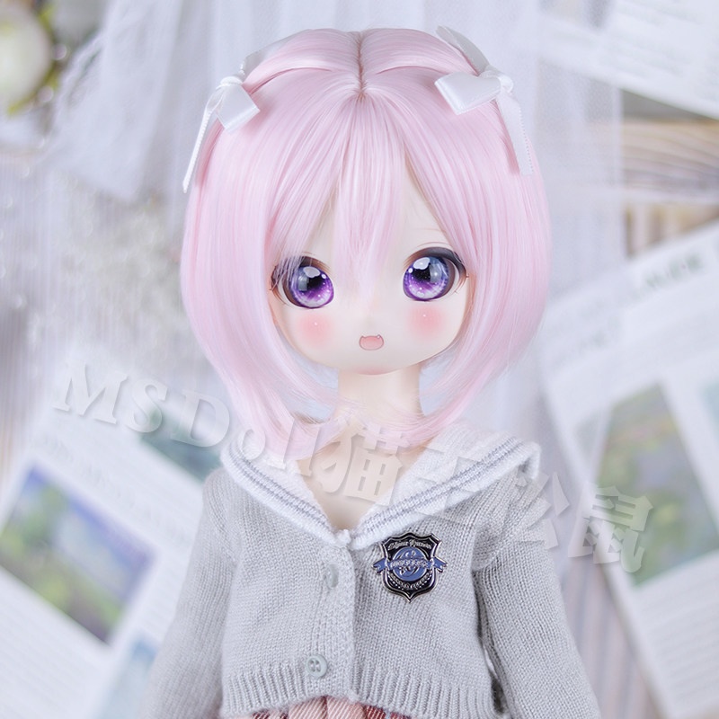 1/3 ナチュラルボブ ドール用ウィッグ 耐熱 頭囲22-23cm