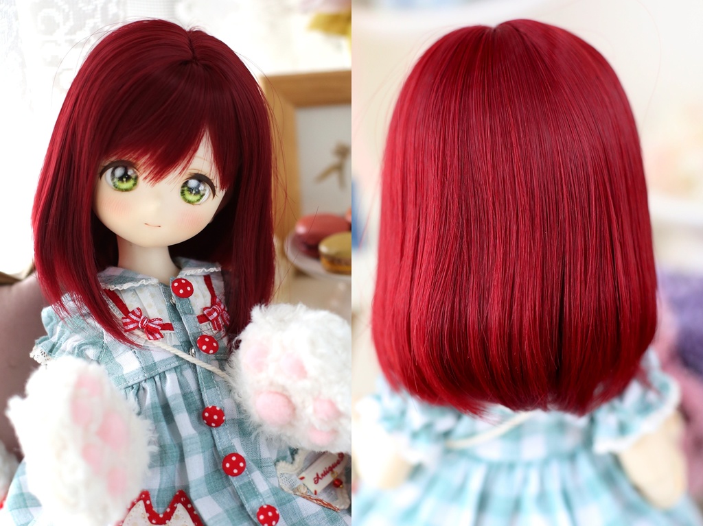 1/3 1/4 1/6 ワンカール ドール用ウィッグ 耐熱