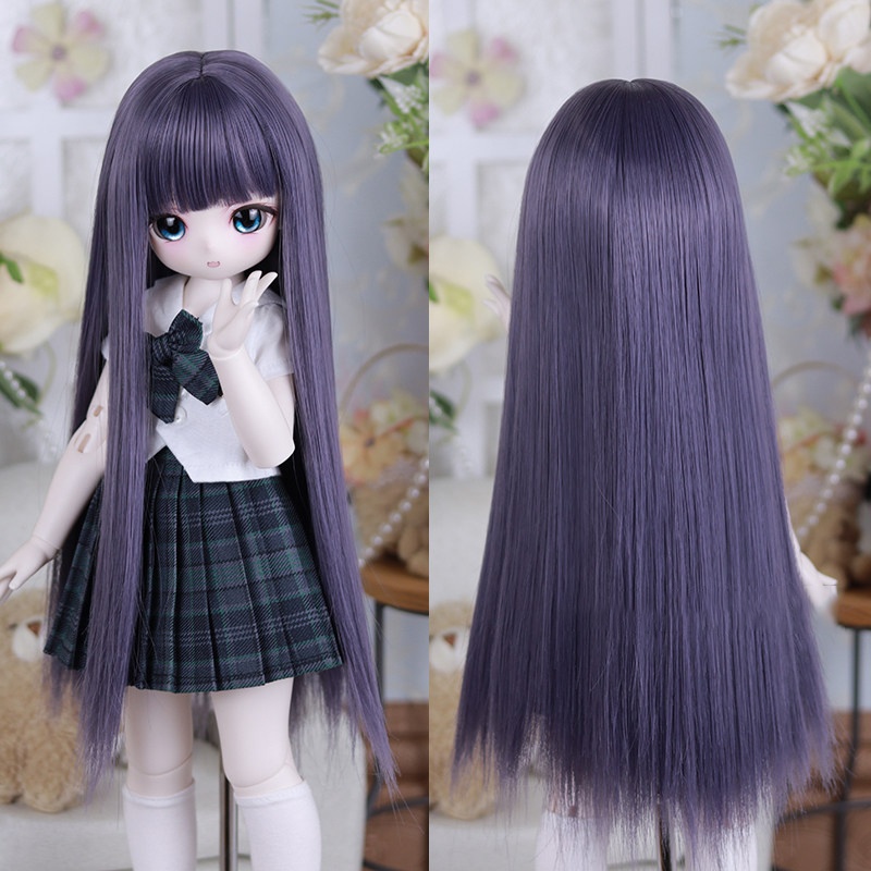 1/3　1/4　ぱっつん前髪ロング　ドール用ウィッグ　耐熱