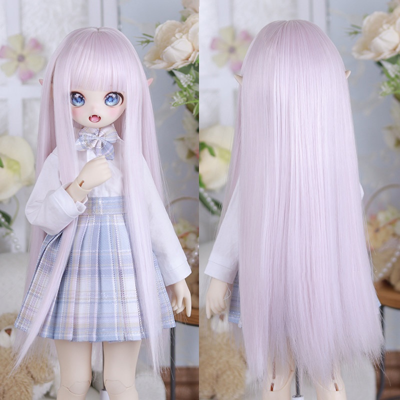 1/3 1/4 ぱっつん前髪ロング ドール用ウィッグ 耐熱