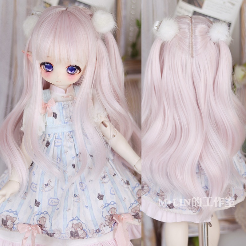 1/3 1/4 ミルキーツインロング ドール用ウィッグ 耐熱