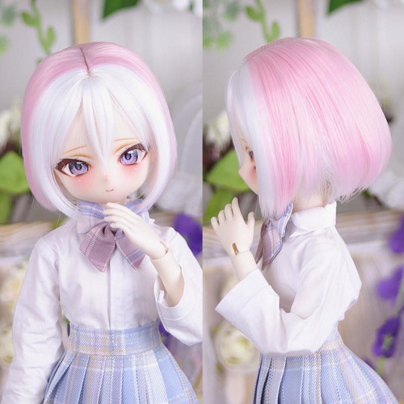 1/3 1/4 ツートーンボブ ドール用ウィッグ 耐熱