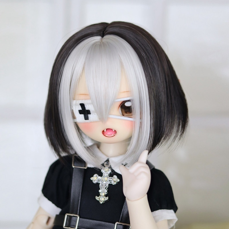 1/3　1/4　ツートーンボブ　ドール用ウィッグ　耐熱