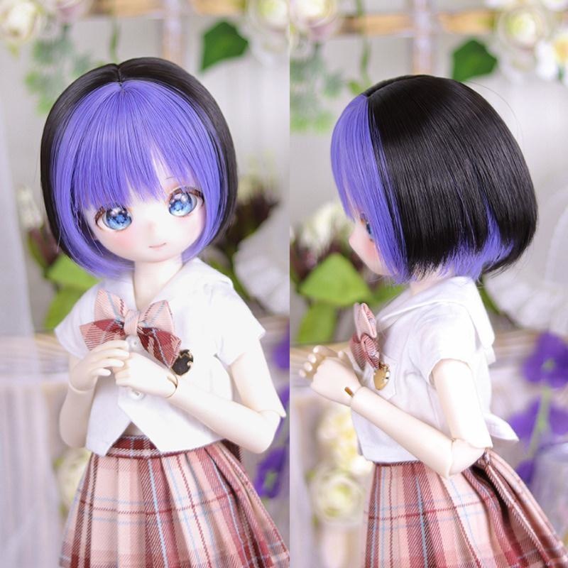 1/3 1/4 ツートーンボブ ドール用ウィッグ 耐熱