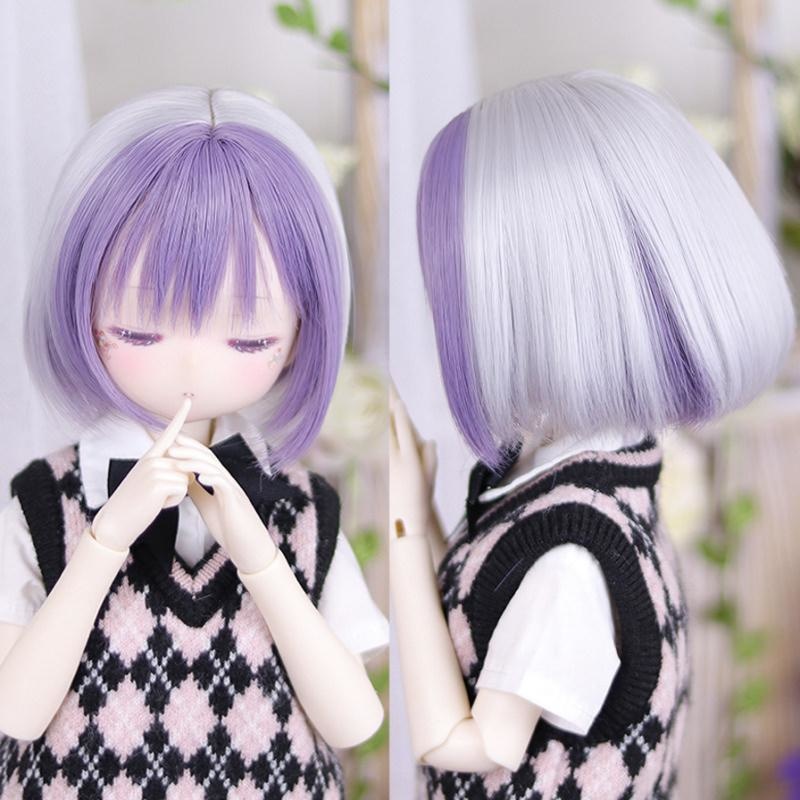 1/3 1/4 ツートーンボブ ドール用ウィッグ 耐熱