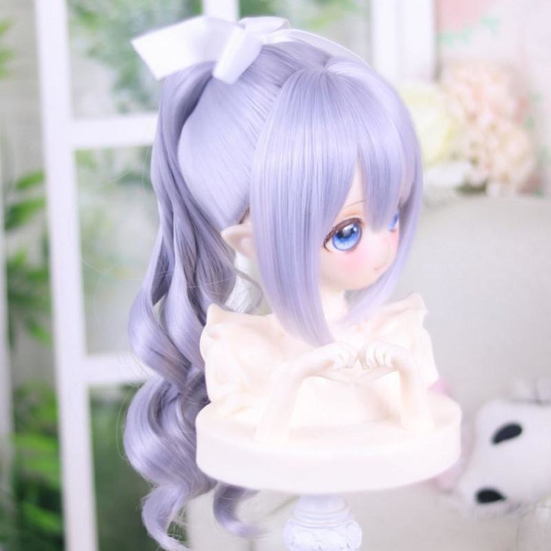 1/3 ロングカール ポニーテール ドール用ウィッグ 耐熱 頭囲22-23cm
