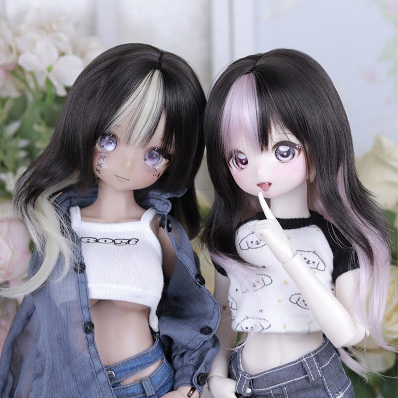 1/3　メッシュロングカール　ドール用ウィッグ　耐熱　シルク調ファイバー