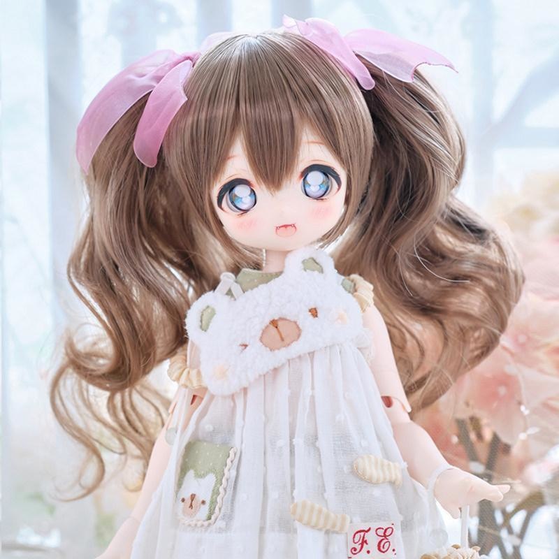 1/3 カール ツインテール ドール用ウィッグ 耐熱