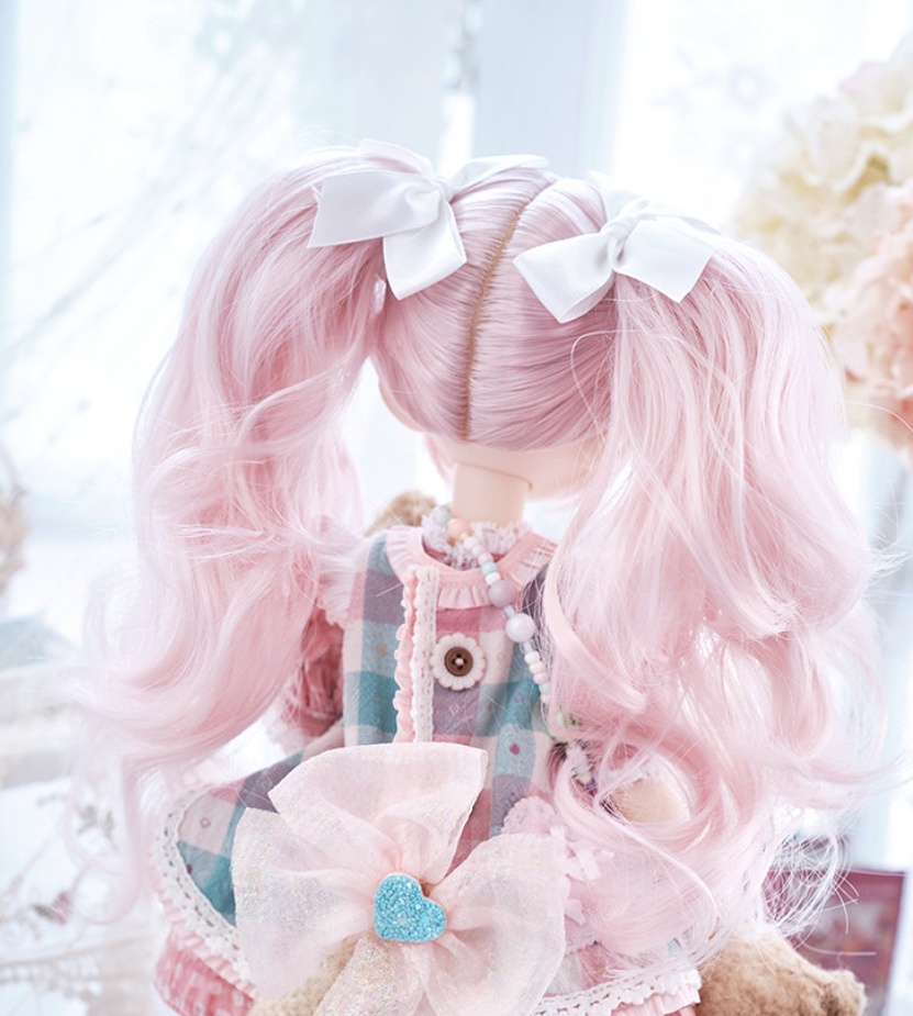 1/3 カール ツインテール ドール用ウィッグ 耐熱