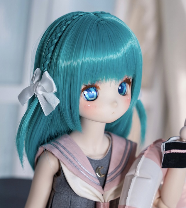 1/3 ターコイズ ショートロブ ドール用ウィッグ 耐熱