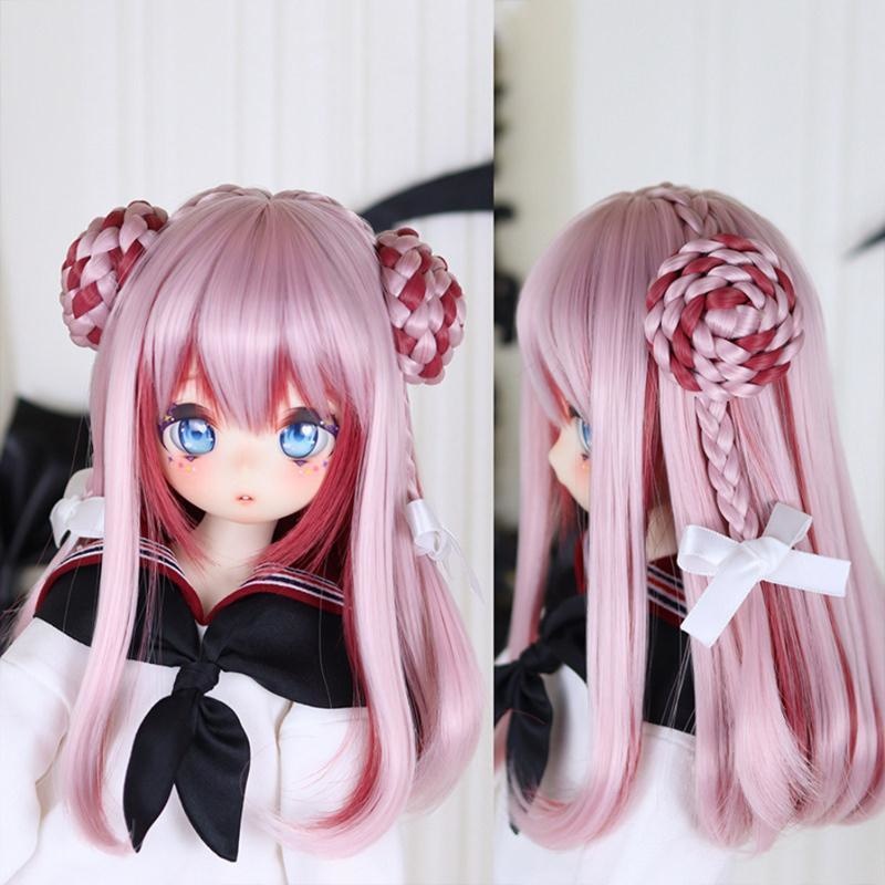 1/3 編み込みツインロング ドール用ウィッグ 耐熱