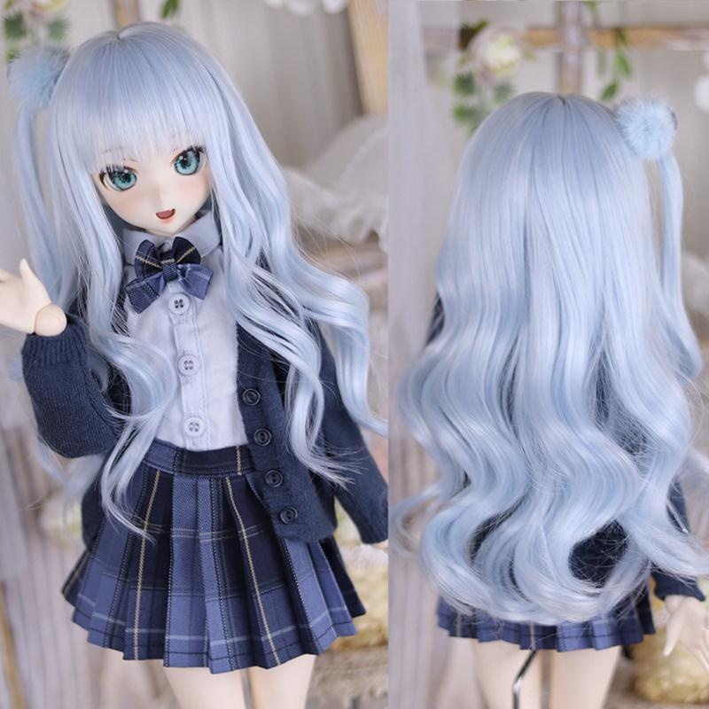 1/3 団子ロングウェーブ ドール用ウィッグ 耐熱