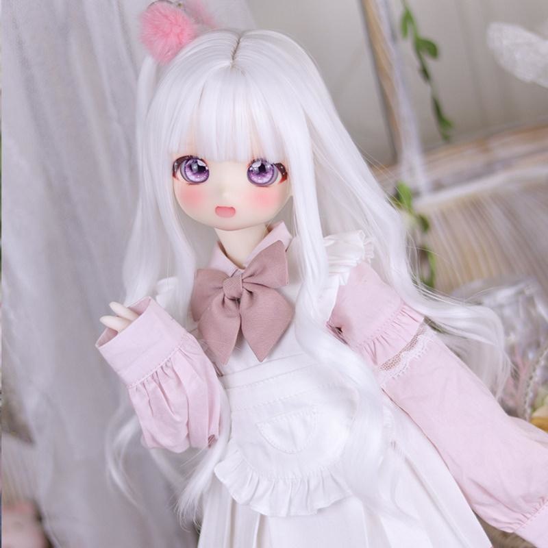 1/3 団子ロングウェーブ ドール用ウィッグ 耐熱