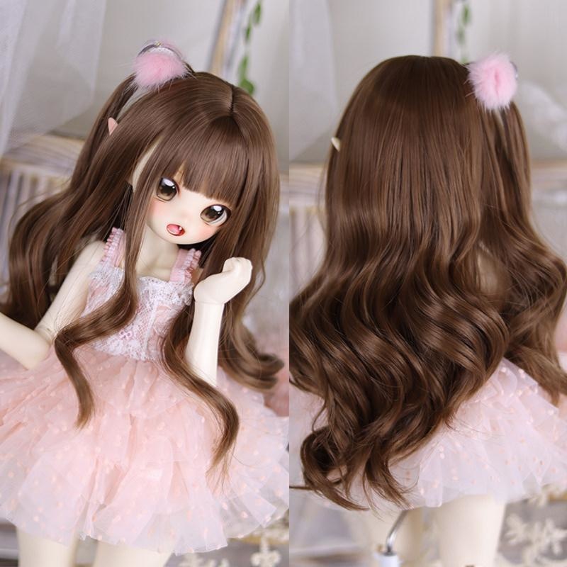 1/3 団子ロングウェーブ ドール用ウィッグ 耐熱
