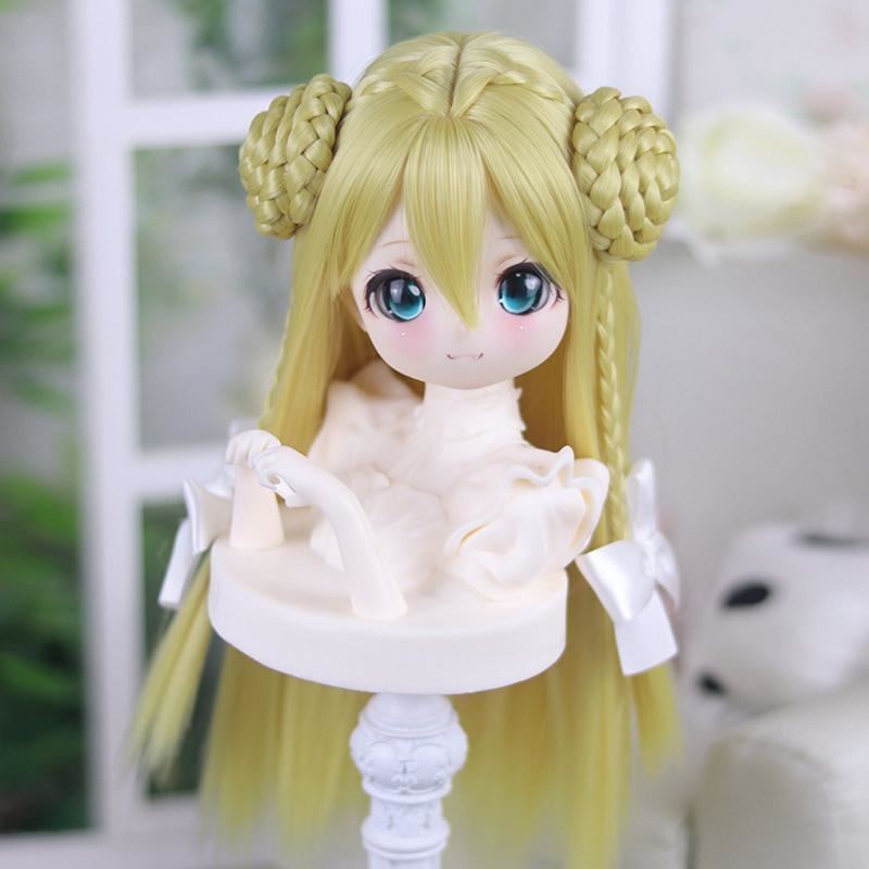 1/3 1/4 団子ロング ドール用ウィッグ 耐熱