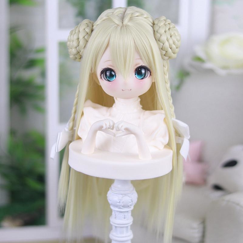 1/3 1/4 団子ロング ドール用ウィッグ 耐熱