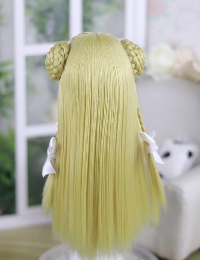 1/3 1/4 団子ロング ドール用ウィッグ 耐熱