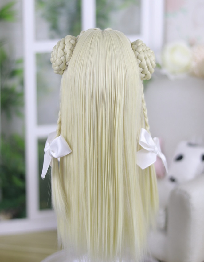 1/3 1/4 団子ロング ドール用ウィッグ 耐熱