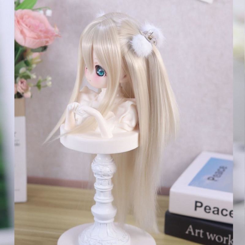 1/3　団子ロングウェーブ　ドール用ウィッグ　耐熱 【頭囲22-23cm】