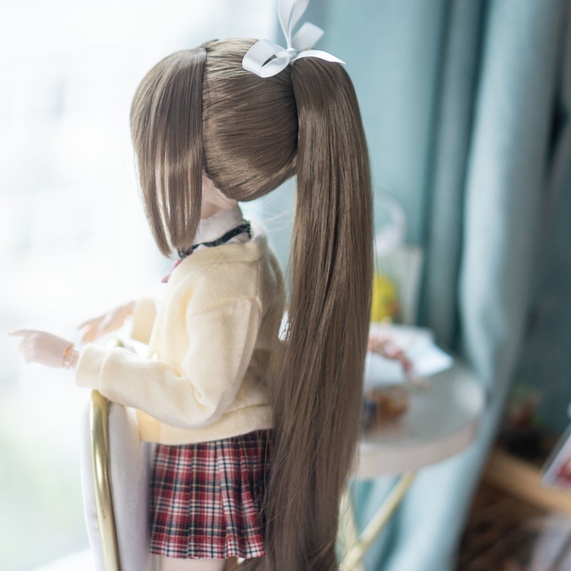 1/3 1/4 ハイポニー ストレートロング ドール用ウィッグ 耐熱 】