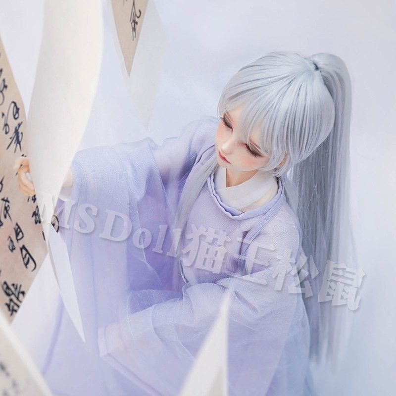 1/3 1/4 1/6 月白 ロングポニー ドール用ウィッグ 耐熱