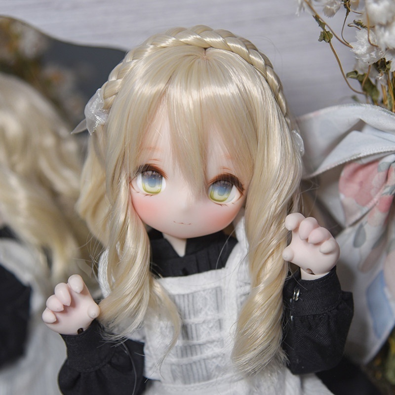 1/3 1/4 1/6 編み込み ボブ ドール用ウィッグ 耐熱