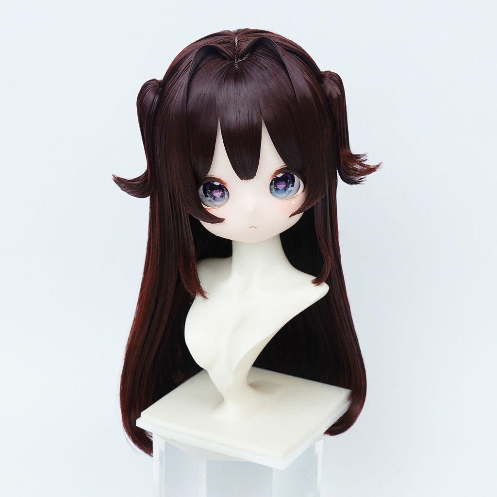 1/3 1/4 サイドツインロング ドール用ウィッグ 耐熱