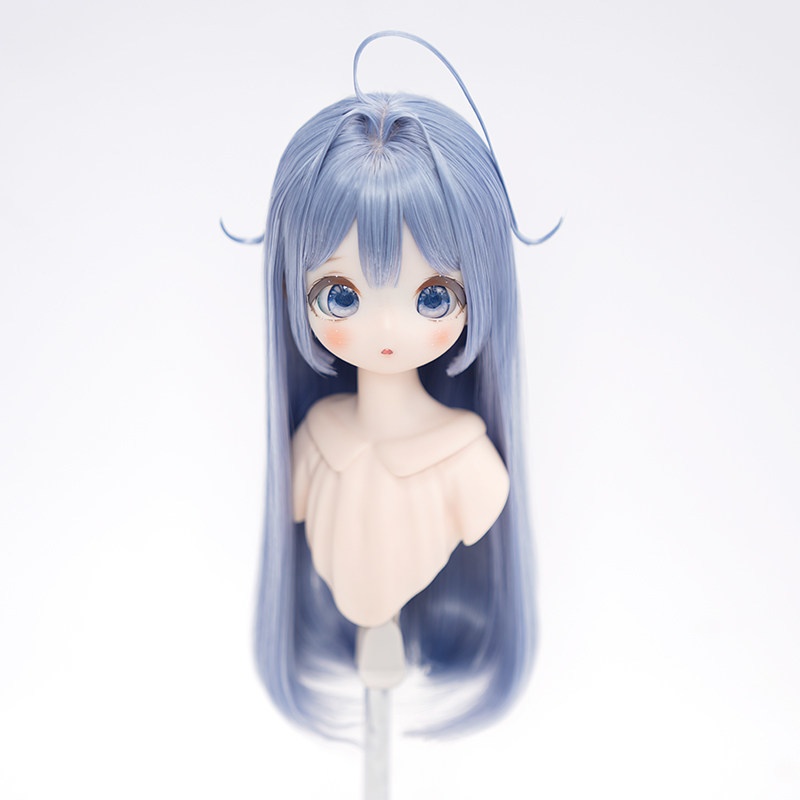 1/4 アホ毛ロングストレート ドール用ウィッグ 耐熱 【頭囲17.5-19.5cm】 1/4ドール用ウィッグ