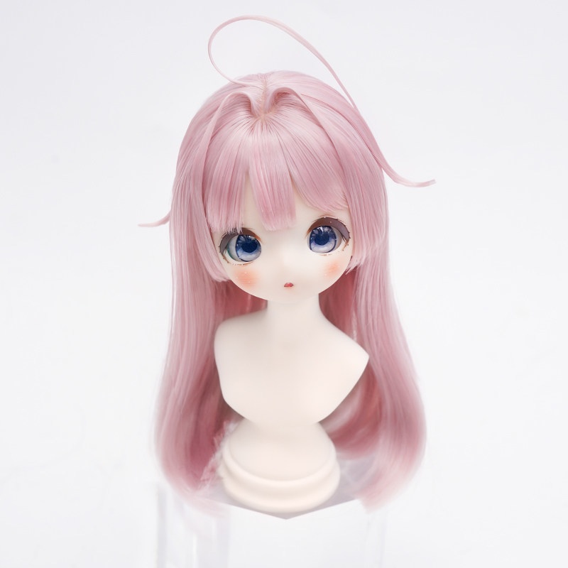 1/4 アホ毛ロングストレート ドール用ウィッグ 耐熱 【頭囲17.5-19.5cm】 1/4ドール用ウィッグ