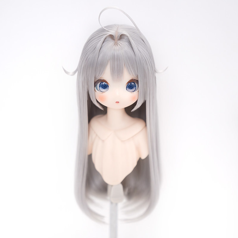 1/4 アホ毛ロングストレート ドール用ウィッグ 耐熱 【頭囲17.5-19.5cm】 1/4ドール用ウィッグ