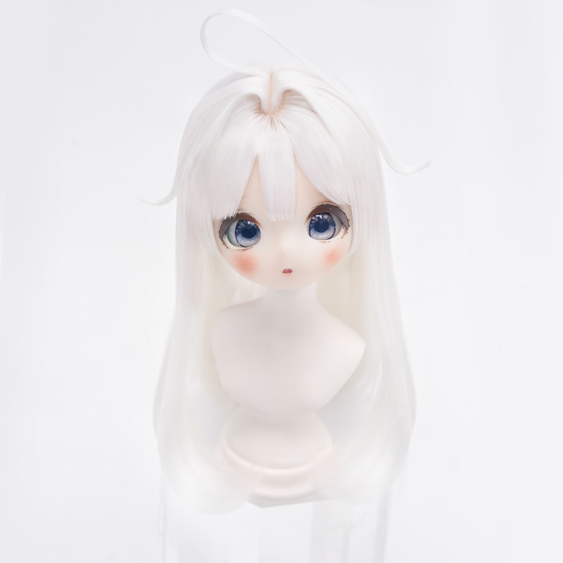1/4 アホ毛ロングストレート ドール用ウィッグ 耐熱 【頭囲17.5-19.5cm】 1/4ドール用ウィッグ