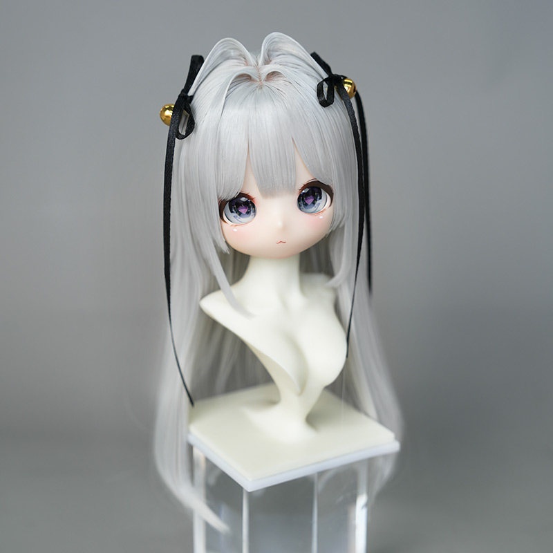 1/3 ツインリボンロング ドール用ウィッグ 耐熱 【頭囲22-24cm】 1/3ドール用ウィッグ