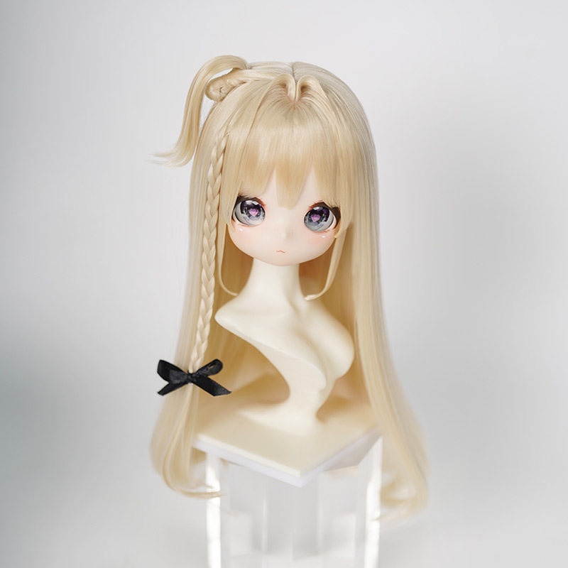 1/3 サイドポニー ロング ドール用ウィッグ 耐熱 【頭囲22-24cm】 1/3ドール用ウィッグ