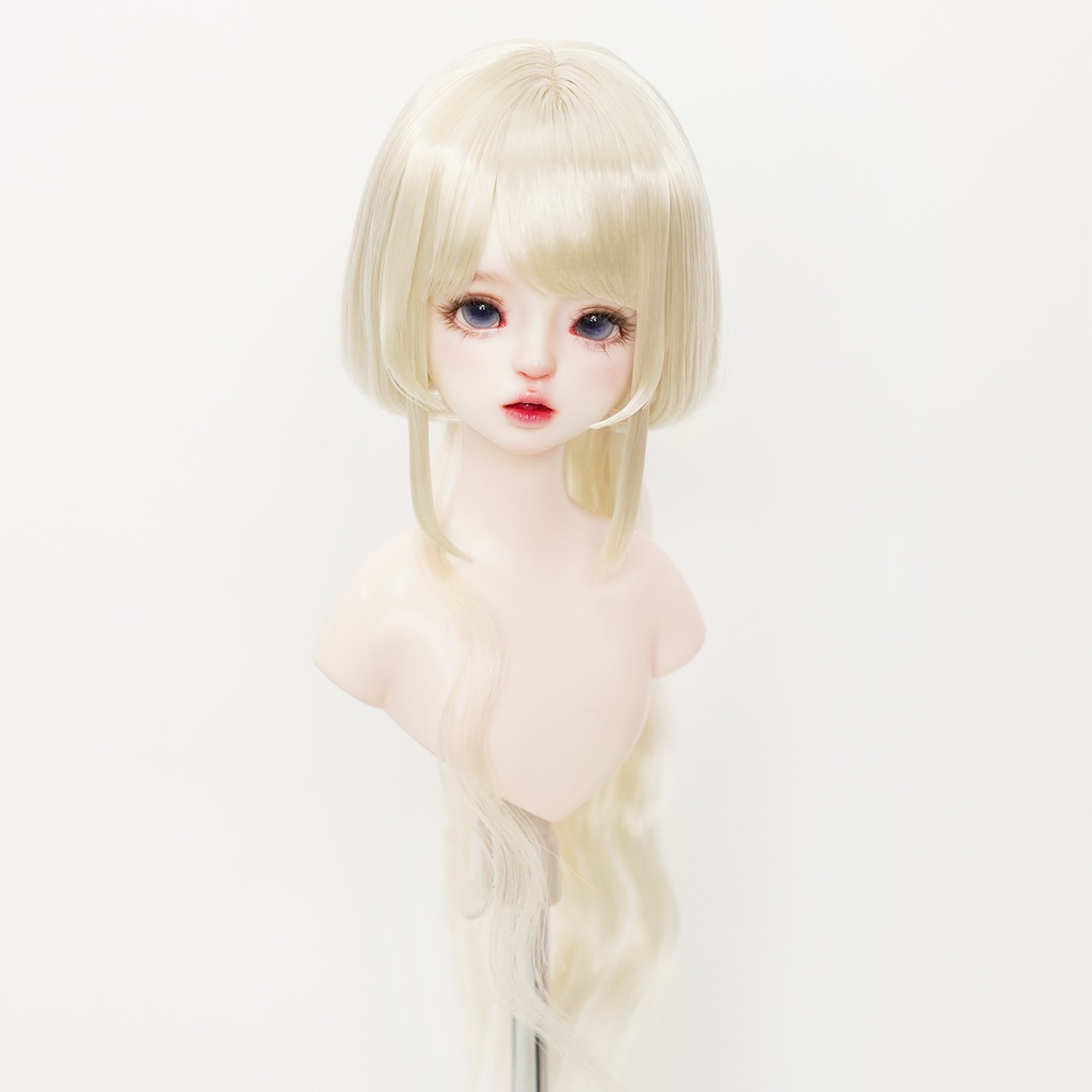 1/4 姫カットボブ ドール用ウィッグ 耐熱 【頭囲17.5-19.5cm】 1/4ドール用ウィッグ