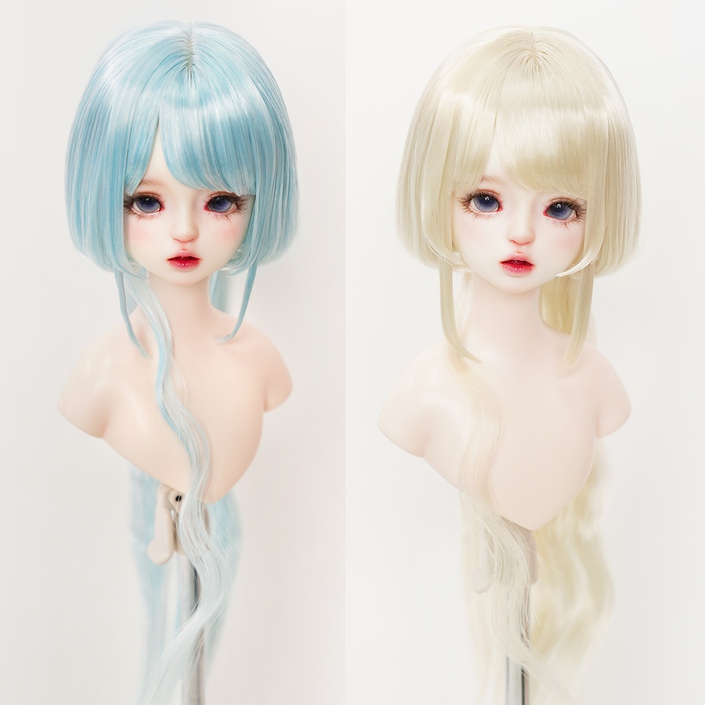 1/4　姫カットボブ　ドール用ウィッグ　耐熱　【頭囲17.5-19.5cm】　1/4ドール用ウィッグ