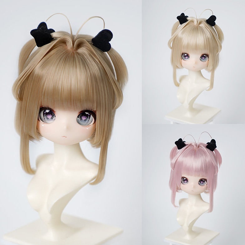 1/3　ハートツイン　ドール用ウィッグ　耐熱　【頭囲22-24cm】　1/3ドール用ウィッグ